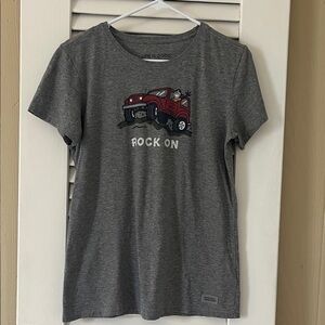 Life is Good Gray 'Rock On' Graphic Tee